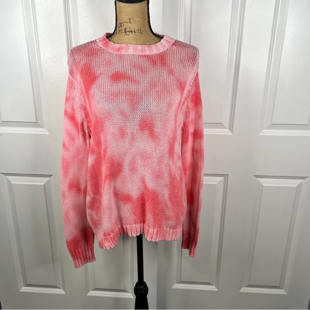 Sz S/M Wooden Ships NWOT $135 MSRP  Pink Tie Dye Sweater - Picture 4 of 8